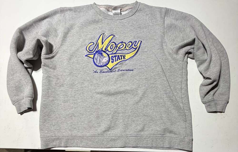 Disney Store Eeyore Mopey State An Emotional Education Gray Sweatshirt XXL